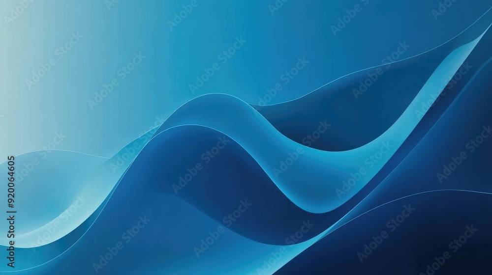 Poster minimalist blue gradient background with smooth transitions, ideal for presentations and digital con