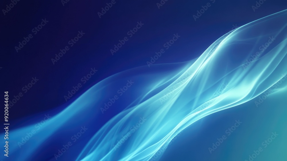 Poster minimalist blue gradient background with smooth transitions, ideal for presentations and digital con