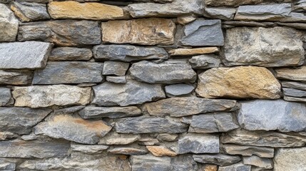 Fototapeta premium Rustic stone wall texture background with natural colors, perfect for rugged and outdoor designs