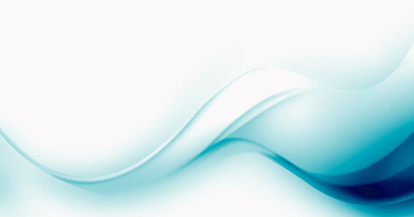 Premium photoshop illustration of soft blue and white waves for banners and posters. Elegant sweep of blue in a minimalist illustration.