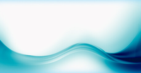 Obraz premium Premium photoshop illustration of soft blue and white waves for banners and posters. Smooth blue wave flowing through a minimalist design.