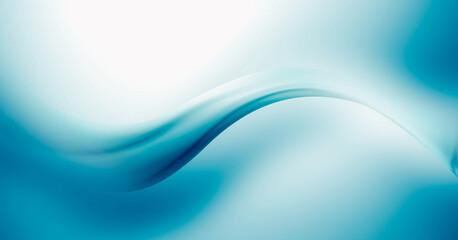 Soft blue wave blending into a bright white background. Modern luxury design for banners, posters and wallpapers.