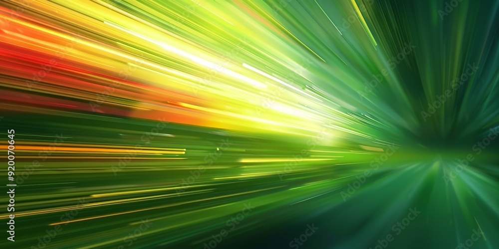 Aufkleber a vibrant abstract background that showcases dynamic light bursts exploding in vivid green and orang