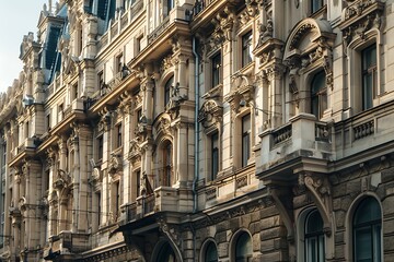 Obraz premium Architecture of Paris, France. Old buildings in the city center.
