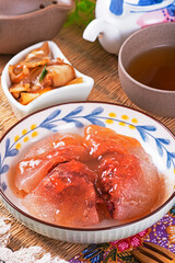 Red  yeast Taiwanese meatball - Famous street gourmet snacks