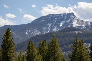 Blue Skies, White Clouds, Tall Mountains