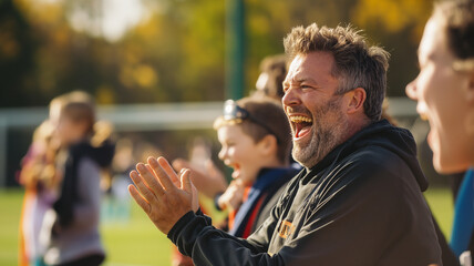 Father Cheering for His Kids at the Game: A Case of Helicopter Parenting
