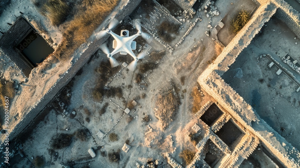 Wall mural The aerial business industry is enhancing archaeological research, offering new ways to explore and document historical sites and artifacts.