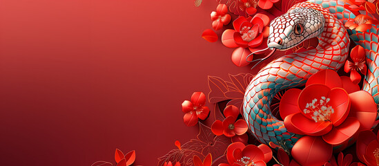 2025 chinese new year ,happy chinese new year 2025, 2025 chinese new year, year of the snake, modern flat geometric style chinese zodiac snake	