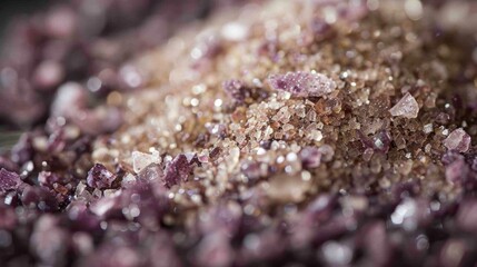 These delicate and intricate flakes of truffleinfused salt glisten under the light revealing a beautiful mix of earthy browns and purples.