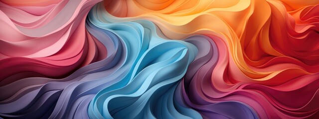 Obraz premium Modern masterpiece, abstract background wallpaper banner, presenting a stunning fusion of color, shape, and form, designed to elevate the aesthetic of websites, presentations, and digital artworks.