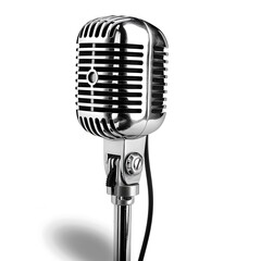 Fototapeta premium Microphone isolated on white background.