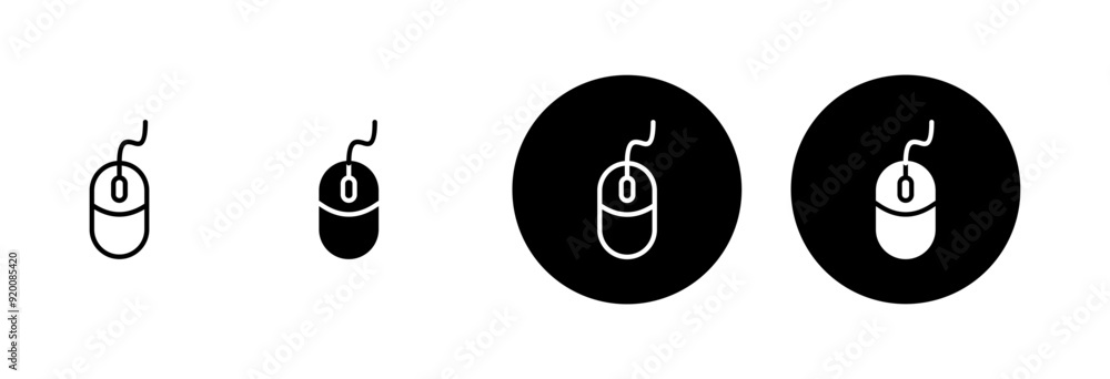 Poster computer mouse icon vector isolated on white background. computer mouse vector icon