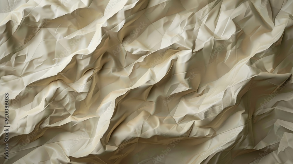 Poster crumpled paper texture with soft shadows, resembling an ancient scroll.