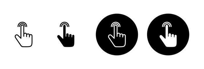 Hand click icon vector isolated on white background. pointer icon vector. hand cursor icon vector
