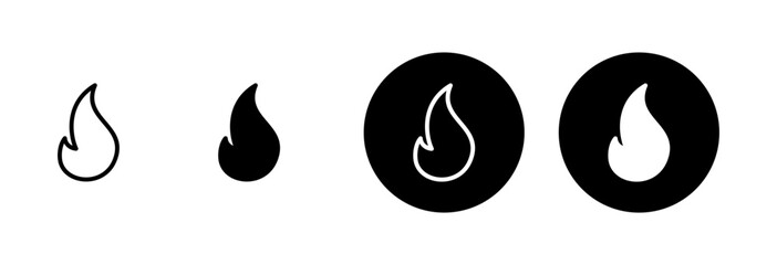 Fire icon vector isolated on white background. Fire flame icon template. Fire flames symbol vector