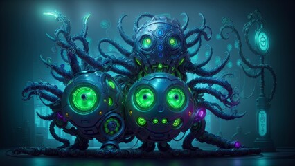 不気味なモンスター,Generative AI AI画像