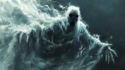 幽霊のイメージ,Generative AI AI画像 © beeboys