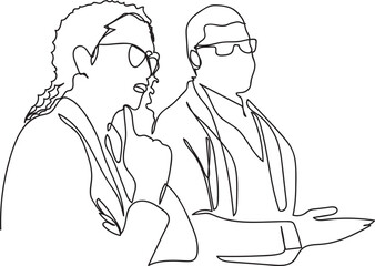 Single Line Male and Female Coworkers Discuss Plans to Enlarge Profit Margins at the Office