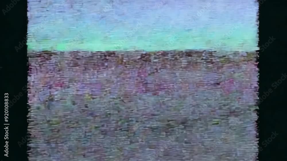 Poster animation of glitch noise on black background. abstract random shapes, glitched lines and blocks on 