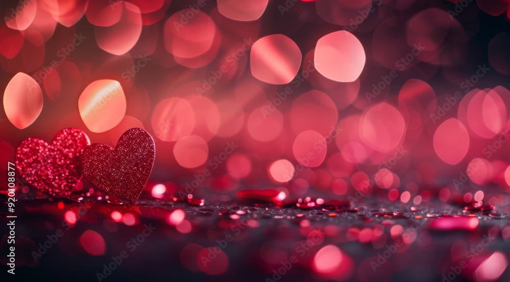 Aufkleber this stunning display showcases an array of glittering hearts placed upon a vibrant and colorful bok
