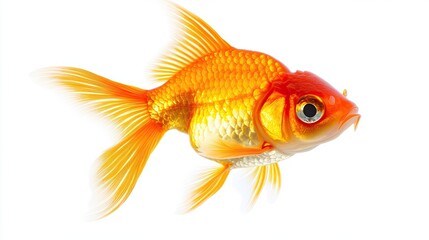 Goldfish isolated on white background
