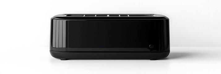 Black Toaster on White Background 3D Render
