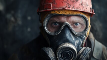 Fototapeta premium man wearing a special industrial protective equipment --ar 16:9 --v 6.1 Job ID: 5c7d54c4-8a7b-44d0-8789-2ef783d9225e