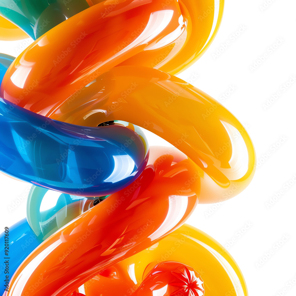 Aufkleber colorful abstract twist of vibrant hues, creating a dynamic and energetic visual effect.
