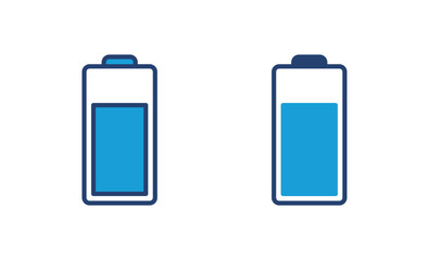 Battery vector icon. battery charge level. battery Charging icon