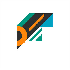 Modern abstract geometric corner vector element