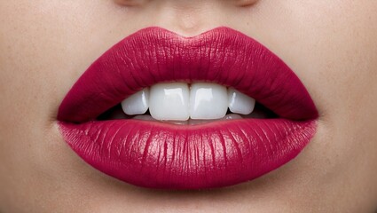 Obraz premium close up lips of woman