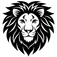 Vector Art of Lion Head - Detailed and Majestic Lion Illustration