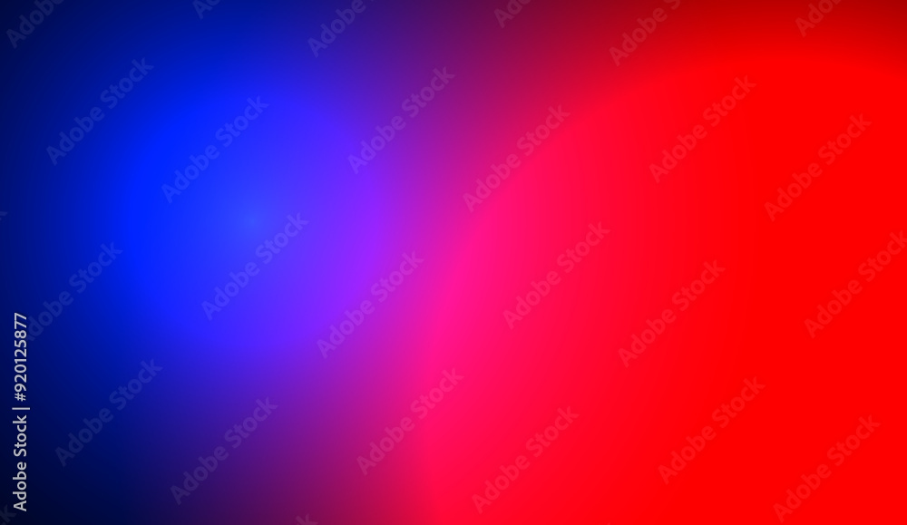 Wall mural two abstract blue and red round circle colors. abstract background. gradient blue to red. you can us