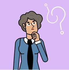 Executive women thinking