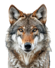 Fototapeta premium Wolf isolated on a transparent background for web, banner, wallpaper