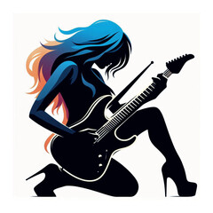 Guitarist silhouette