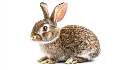 Obraz premium on white background Isolated image of a bunny rabbit
