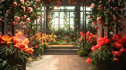 Floral Paradise: A Room Transformed by Flowers