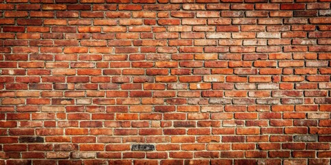 Naklejka premium Background texture of a weathered red brick wall , brick, red, textured, weathered, rustic, backdrop, construction, urban
