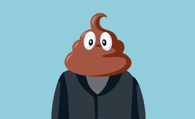 Nasty Person with Bad Stinky Attitude Vector Illustration. Man with negative traits being annoying and unpleasant 
