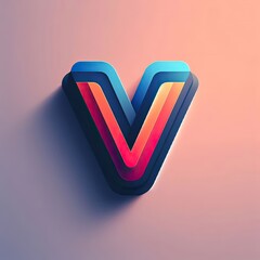 Letter v Logo. A Letter Design Vector. AI generate 