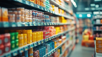 Product categories and international brands in a global e-commerce marketplace, with a close-up focus 