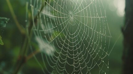 Dewdrops on a Spider Web