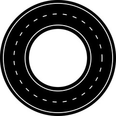 o circle road transport illustration