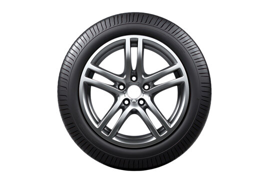 Isolated image of a flat tire on a white background.