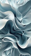 Fototapeta premium Abstract 3D Rendered Wavy Blue Background