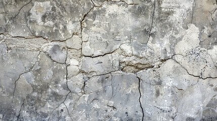 Elegant Grays: Intriguing Cracks on Cement Surface