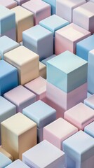 Obraz premium Abstract Colorful 3D Cube Pattern
