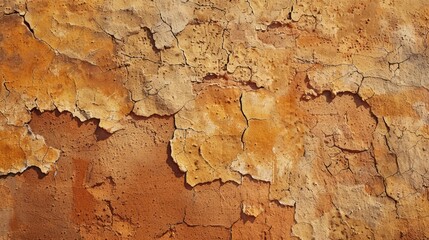 Fototapeta premium Texture of Clay Wall with Rough Surface and Cracks for Design Templates.